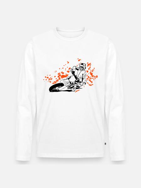 Supermoto - Supermotard - Men's Premium Organic Long Sleeve Shirt - white