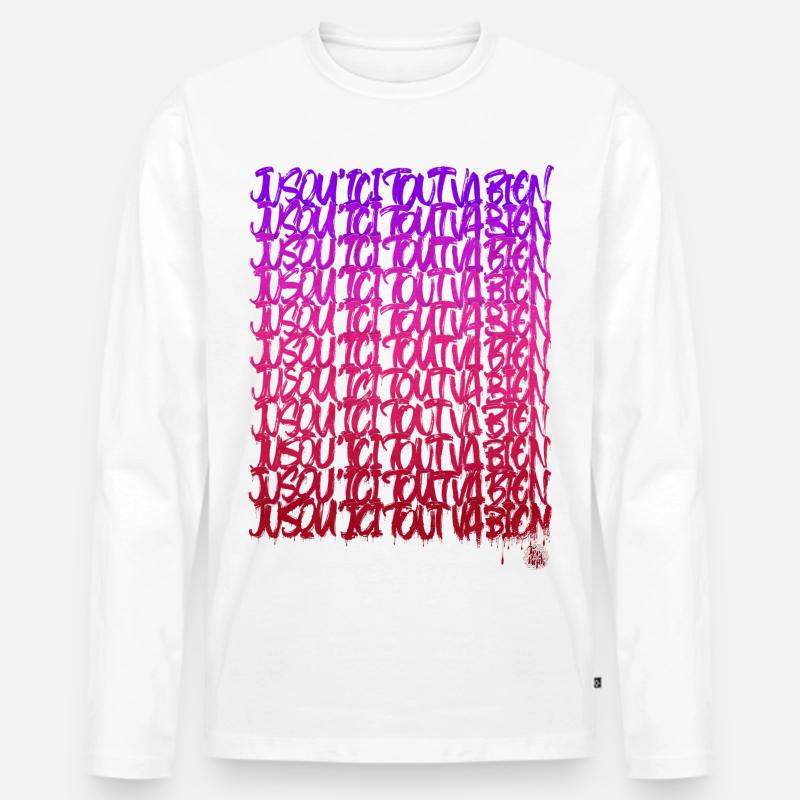 So weit so gut - Männer Premium Bio Langarmshirt - Weiß