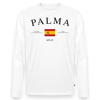 Palma de Majorque – Souvenir et cadeau de vacances - T-shirt manches longues Premium bio Homme - blanc - Devant - Nico (187cm)