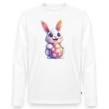 Bunny Easter Easter Bunny - Men's Premium Organic Long Sleeve Shirt - white - Front - Nico (187cm)