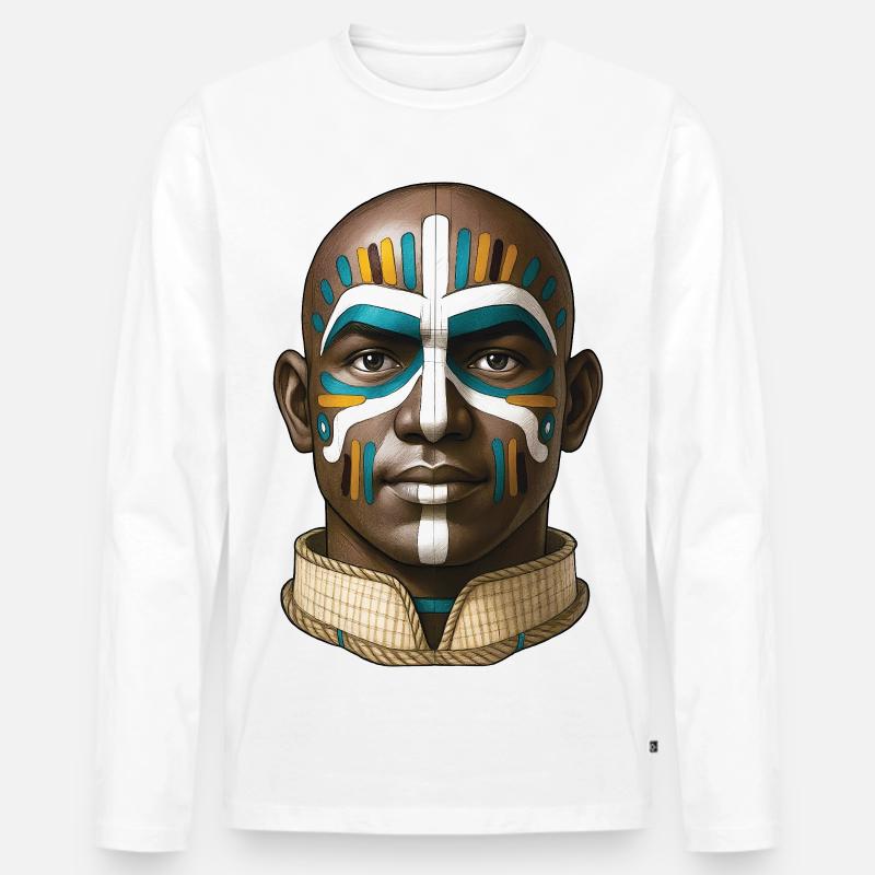 STAMMESMANN – nette Leute - Männer Premium Bio Langarmshirt - Weiß