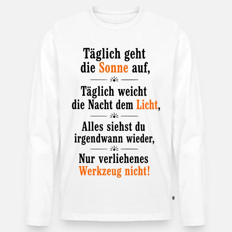 werkzeug_1 - Männer Premium Bio Langarmshirt - Weiß