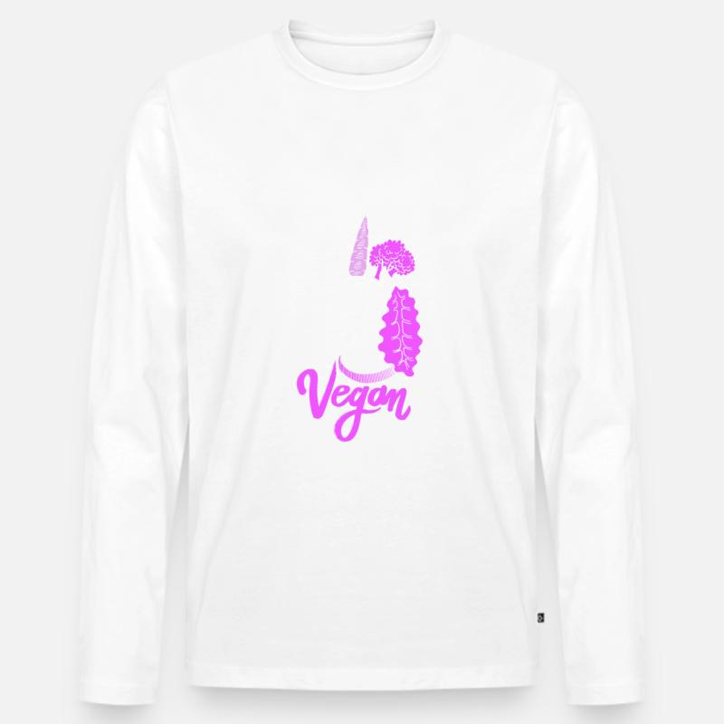 Magical Vegan - Männer Premium Bio Langarmshirt - Weiß