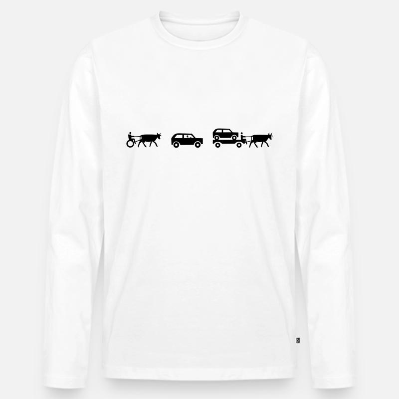 evolution of mobility - Men's Premium Organic Long Sleeve Shirt - white