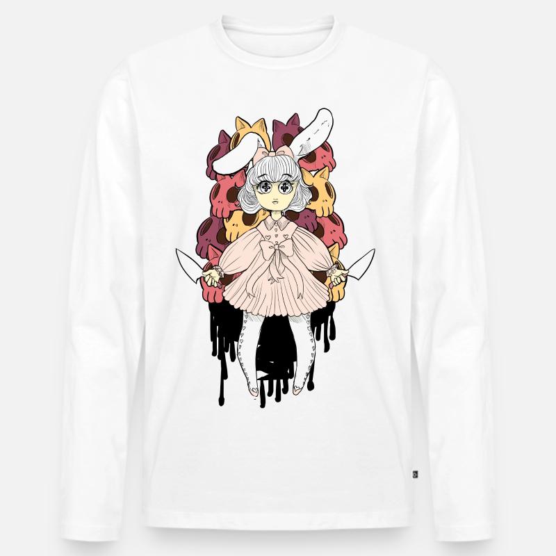FunnyBunny - Männer Premium Bio Langarmshirt - Weiß