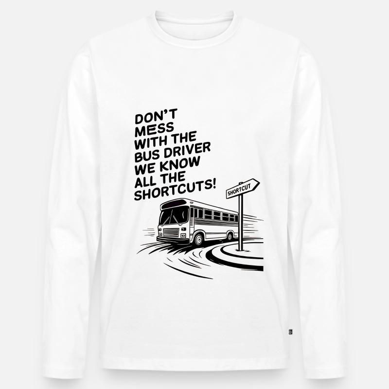 We Know All the Shortcuts! - Männer Premium Bio Langarmshirt - Weiß