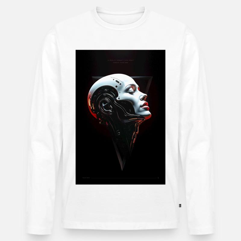 MAD-MND: Reality Fails - Männer Premium Bio Langarmshirt - Weiß