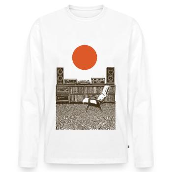 Audio enjoyment - Men's Premium Organic Long Sleeve Shirt - white - Front - Nico (187cm)
