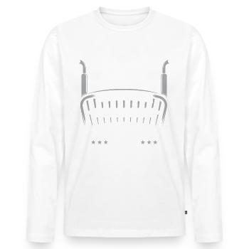 LKW-Fahrer Trucker Undank - Männer Premium Bio Langarmshirt - Weiß - Vorne - Nico (187cm)