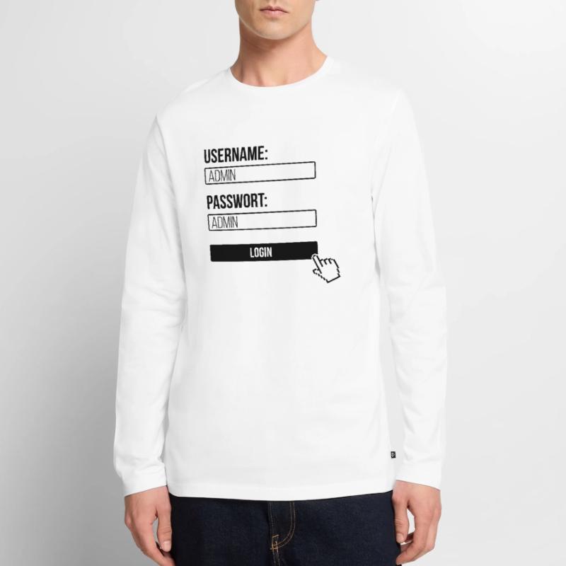 Admin Administrator Computer Science Computer Men's Premium Organic Long Sleeve Shirt