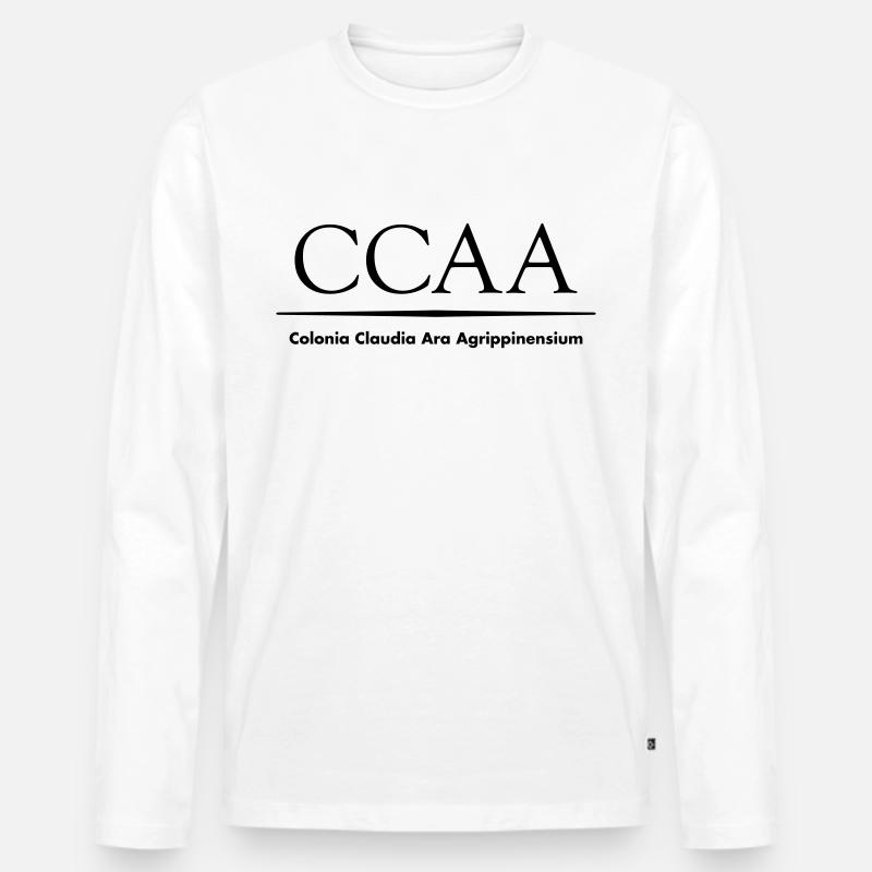 CCAA (Köln, Latein) - Männer Premium Bio Langarmshirt - Weiß