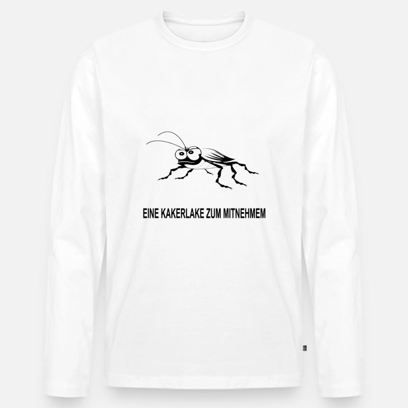 Eine Kakerlake - Männer Premium Bio Langarmshirt - Weiß
