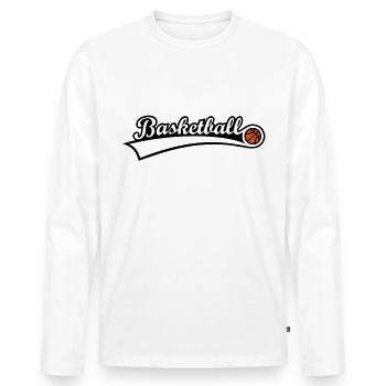 Basketball Basket team - Men's Premium Organic Long Sleeve Shirt - white - Front - Nico (187cm)