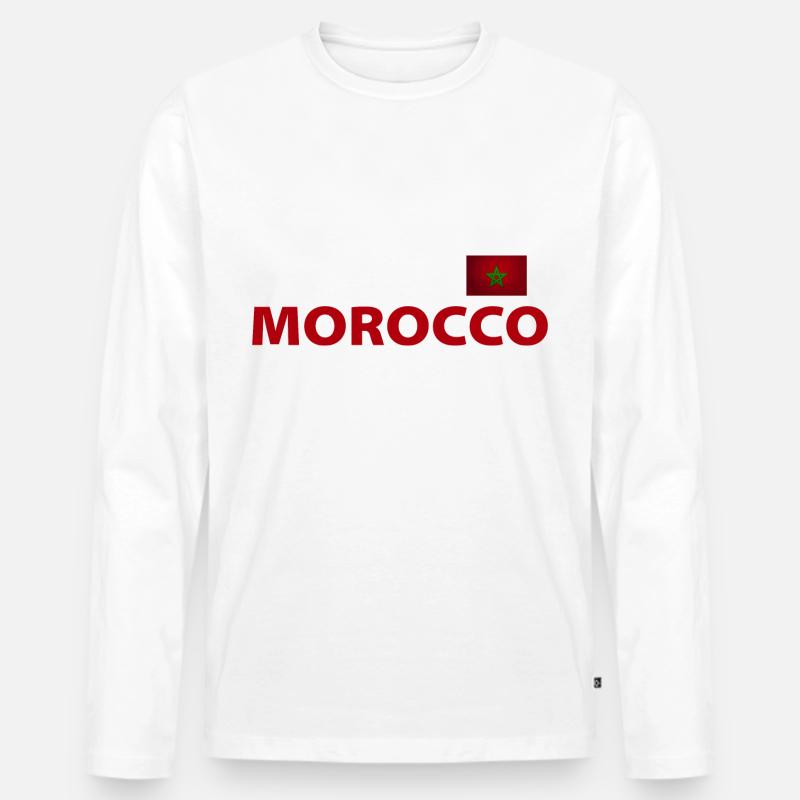 Morocco - Men's Premium Organic Long Sleeve Shirt - white