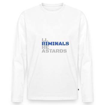 ACAB Citation - T-shirt manches longues Premium bio Homme - blanc - Devant - Nico (187cm)