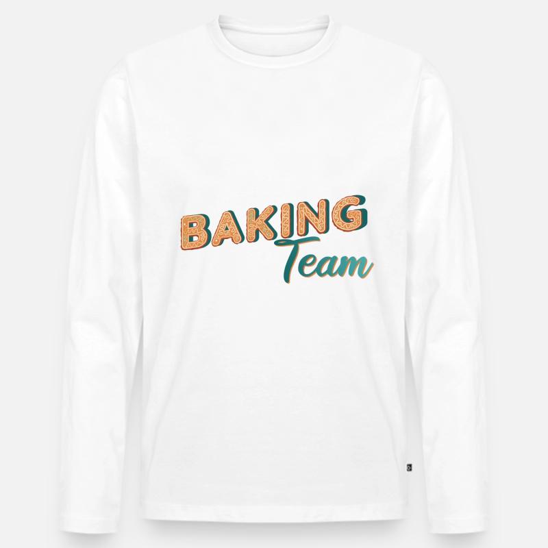 Baking Team - Männer Premium Bio Langarmshirt - Weiß