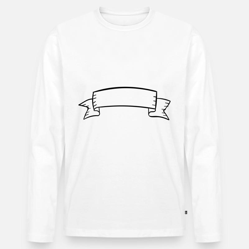 Banner Symbol - Männer Premium Bio Langarmshirt - Weiß