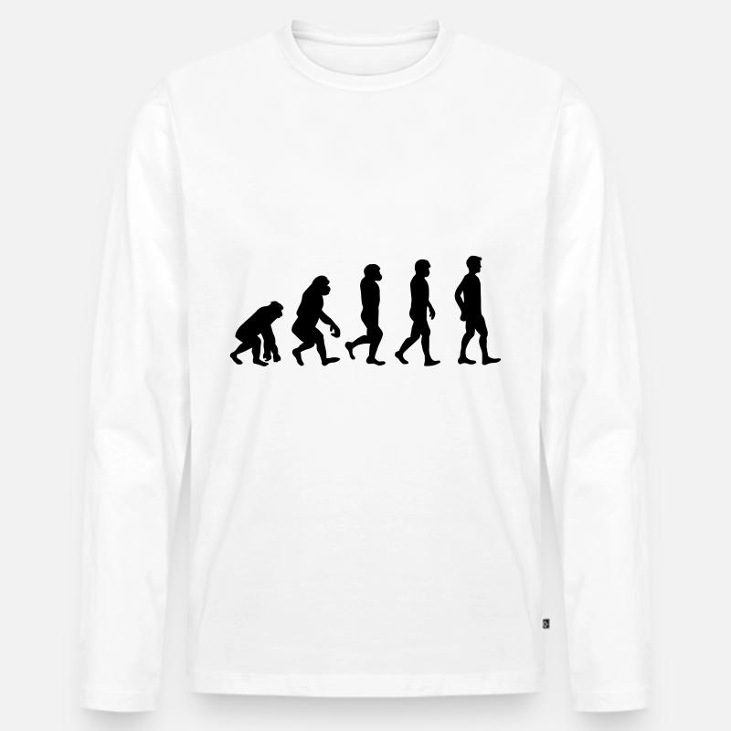 Evolution | Darwinisme | Théorie de l'évolution | Singe T-shirt manches longues Premium bio Homme