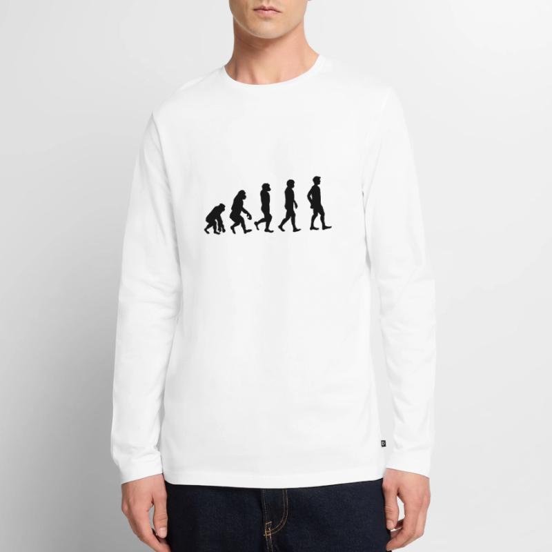 Evolution | Darwinisme | Théorie de l'évolution | Singe T-shirt manches longues Premium bio Homme