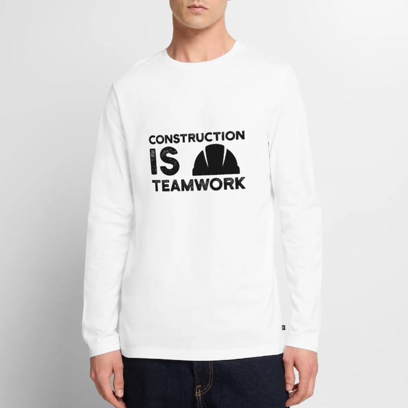 Construction site is teamwork construction worker construction manager construction Men's Premium Organic Long Sleeve Shirt