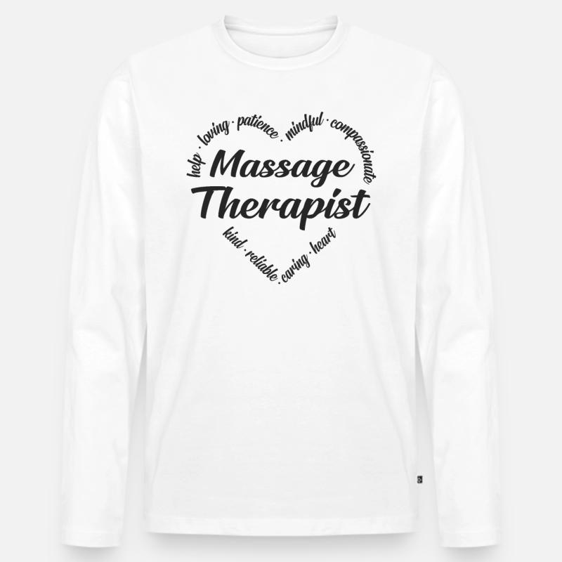 Massagetherapeut Masseur - Männer Premium Bio Langarmshirt - Weiß
