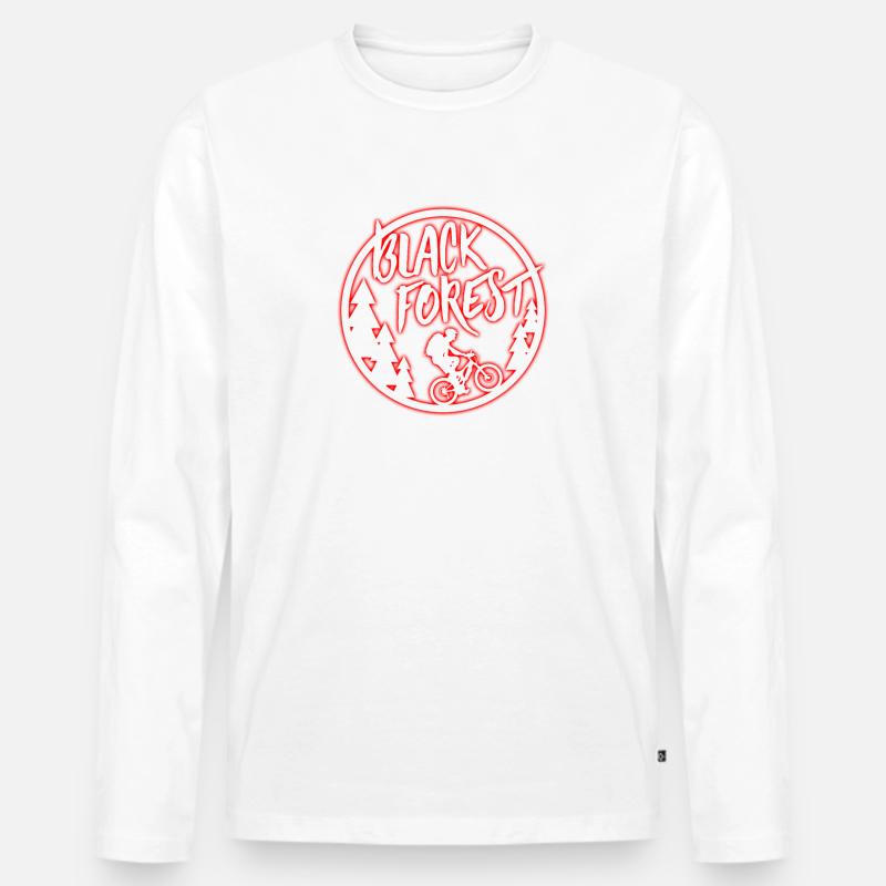 Black Forest - Männer Premium Bio Langarmshirt - Weiß
