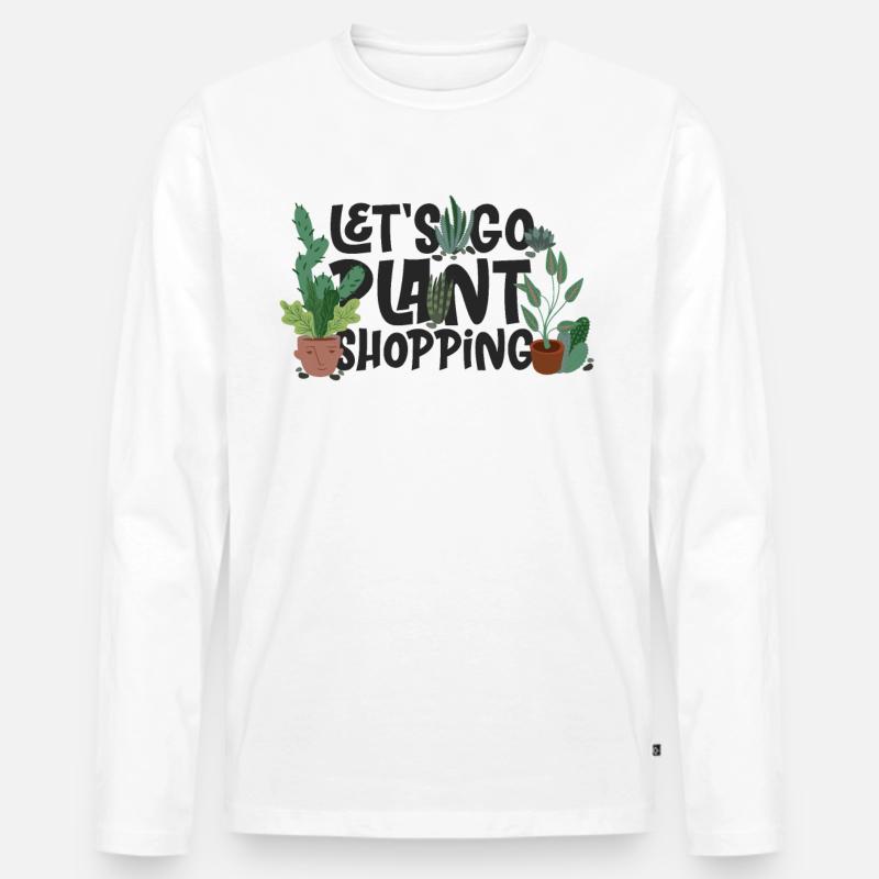Gärtner Pflanzen - Männer Premium Bio Langarmshirt - Weiß