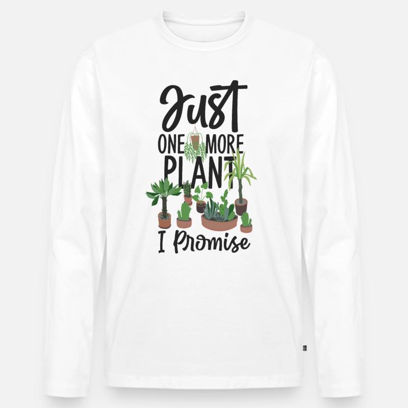 Gärtner Pflanzen - Männer Premium Bio Langarmshirt - Weiß
