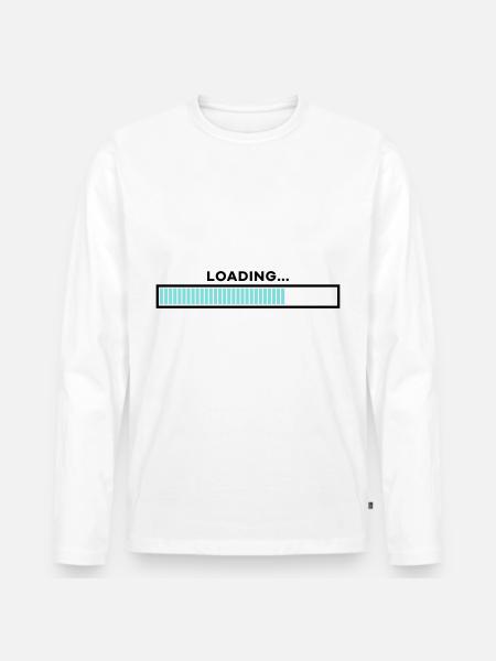 Loading bar customizable - Men's Premium Organic Long Sleeve Shirt - white