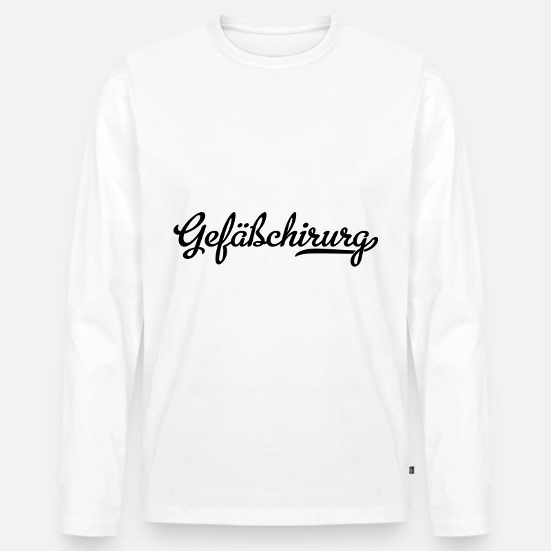gefäßchirurg - Männer Premium Bio Langarmshirt - Weiß