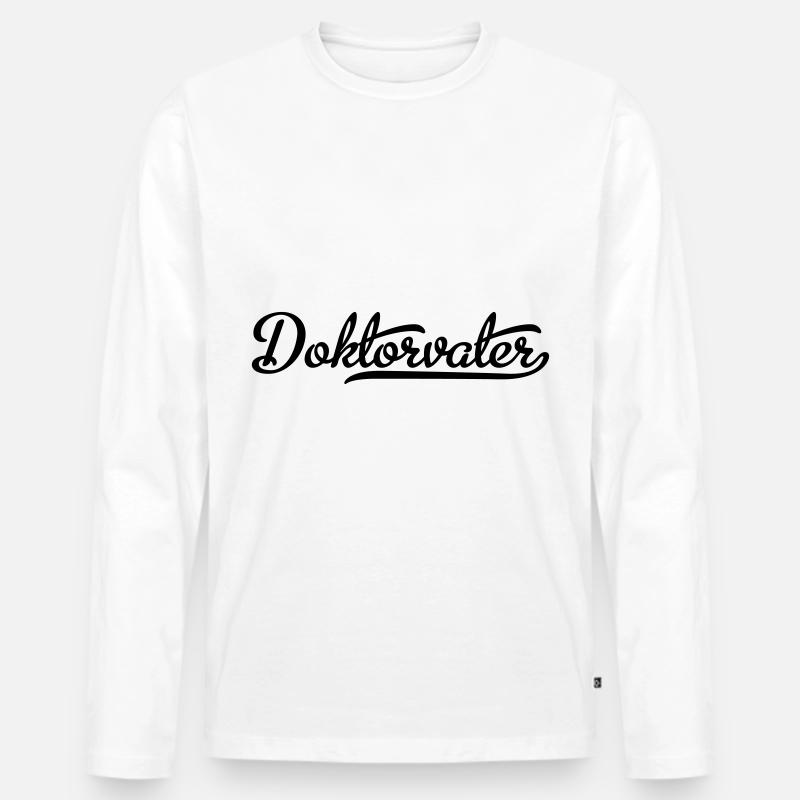 doktorvater - Männer Premium Bio Langarmshirt - Weiß