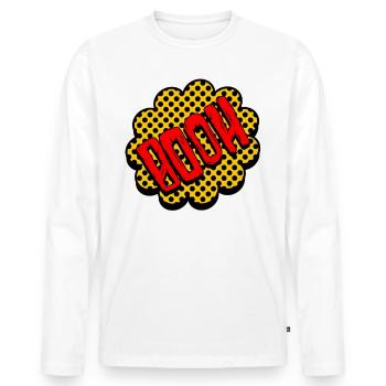 Comic Booh - Männer Premium Bio Langarmshirt - Weiß - Vorne - Nico (187cm)