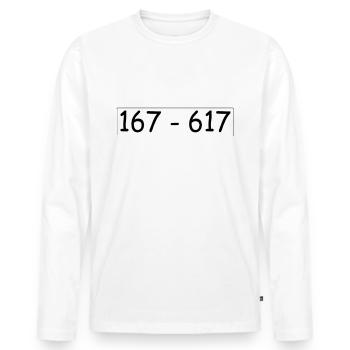 Safecracker - T-shirt manches longues Premium bio Homme - blanc - Devant - Nico (187cm)