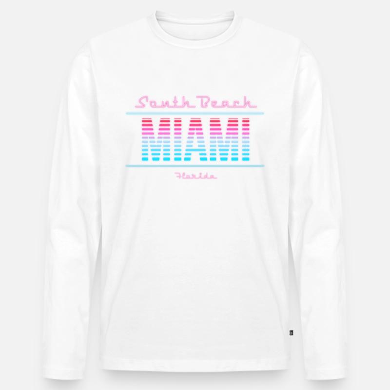 South Beach Neon - Männer Premium Bio Langarmshirt - undefined