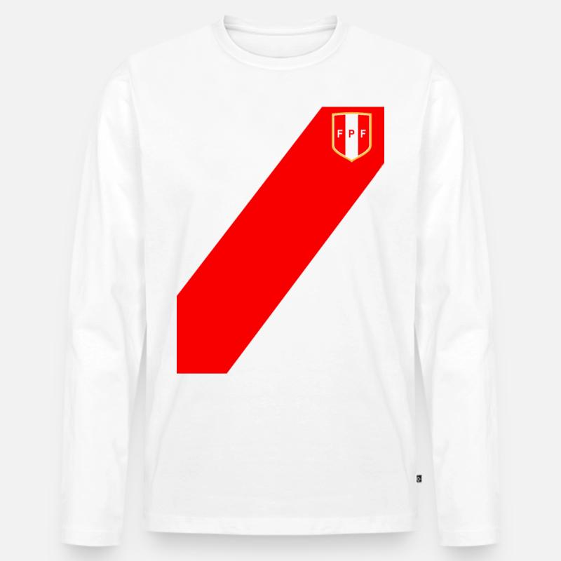 Seleccion peruana de futbol - Männer Premium Bio Langarmshirt - Weiß