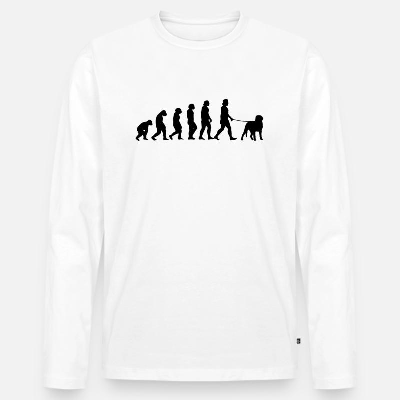 Schweizer Sennenhund Evolution Bauernhund Geschenk - Männer Premium Bio Langarmshirt - Weiß