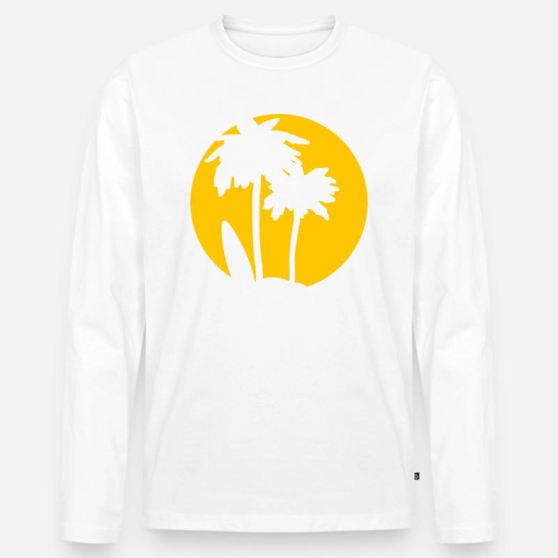 Sommer, Sonne, Sonnenschein - Männer Premium Bio Langarmshirt - Weiß