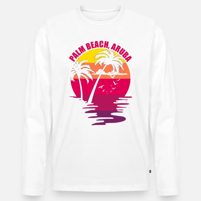 0011 summer - Männer Premium Bio Langarmshirt - Weiß