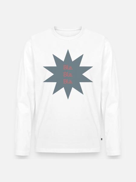 Bla. Bla. Bla. - star design - Men's Premium Organic Long Sleeve Shirt - white