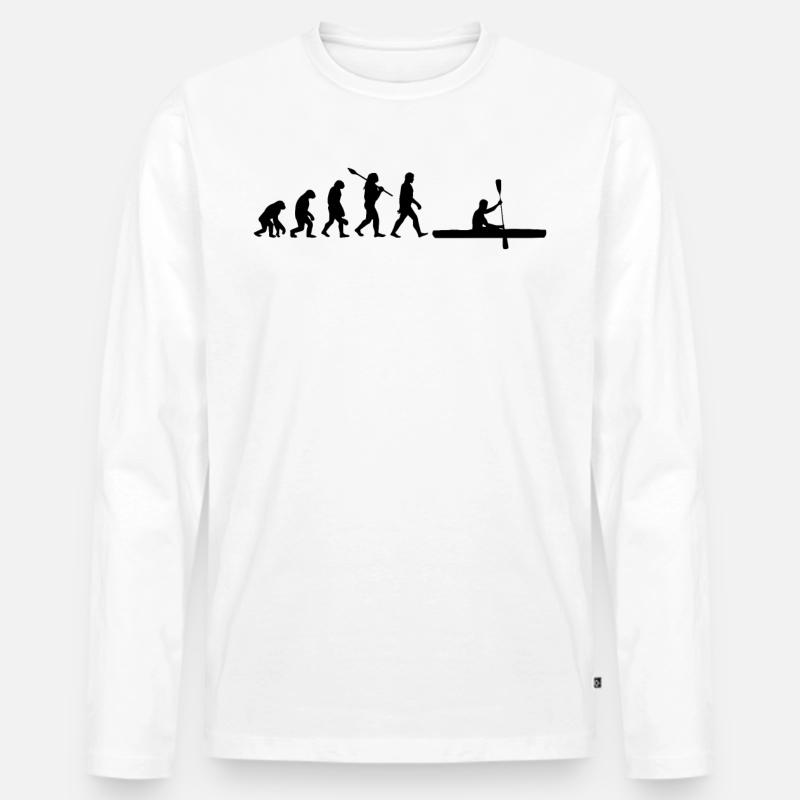Rudern Ruderer Ruderboot Evolution - Männer Premium Bio Langarmshirt - Weiß