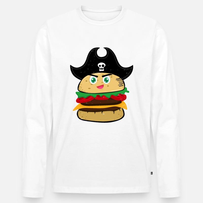 Hamburger - Männer Premium Bio Langarmshirt - Weiß
