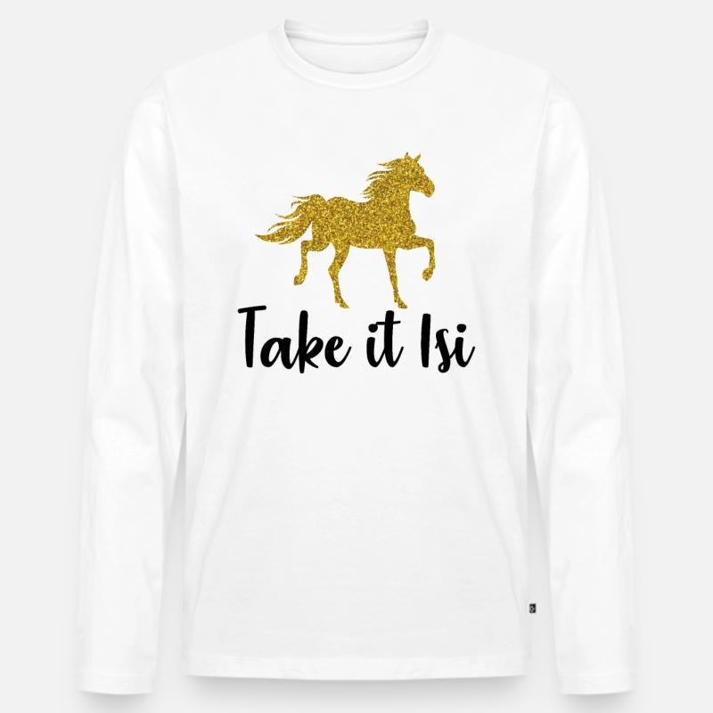 take it isi s - Männer Premium Bio Langarmshirt - Weiß