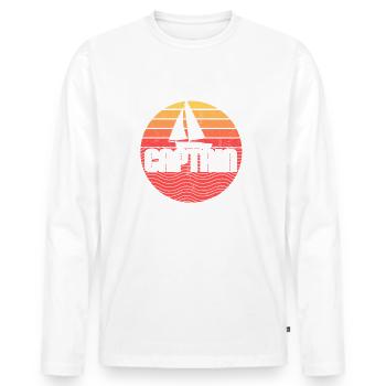 Just call me Captain Sailing - Men's Premium Organic Long Sleeve Shirt - white - Front - Nico (187cm)