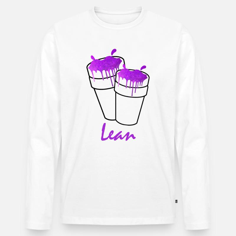 Lean Codeine Cups Becher - Männer Premium Bio Langarmshirt - Weiß