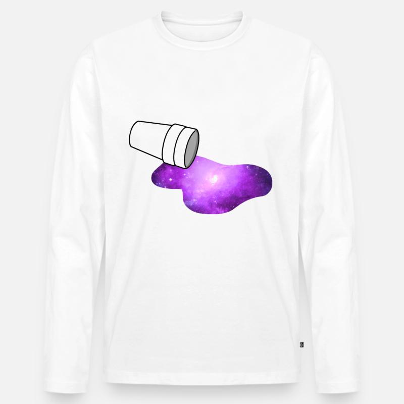 Lean Codeine Space - Männer Premium Bio Langarmshirt - Weiß