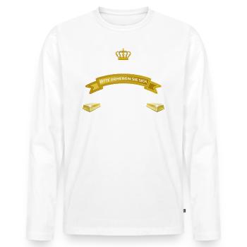 Magne Sondlerin - Sondeln - Sondeurs - Or - T-shirt manches longues Premium bio Homme - blanc - Devant - Nico (187cm)