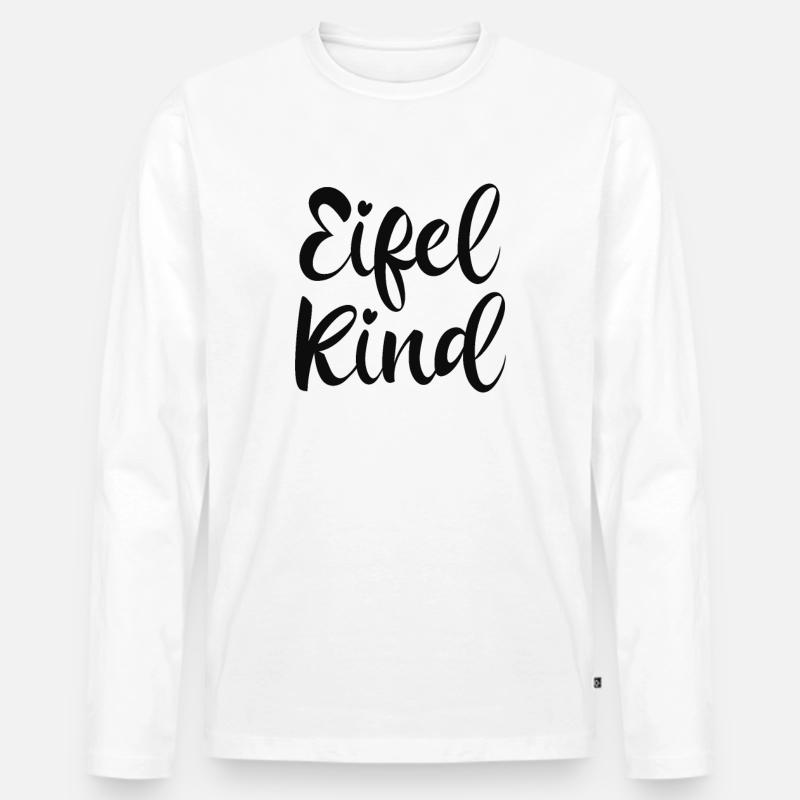 Eifelkind Eifelregion Heimat - Männer Premium Bio Langarmshirt - Weiß
