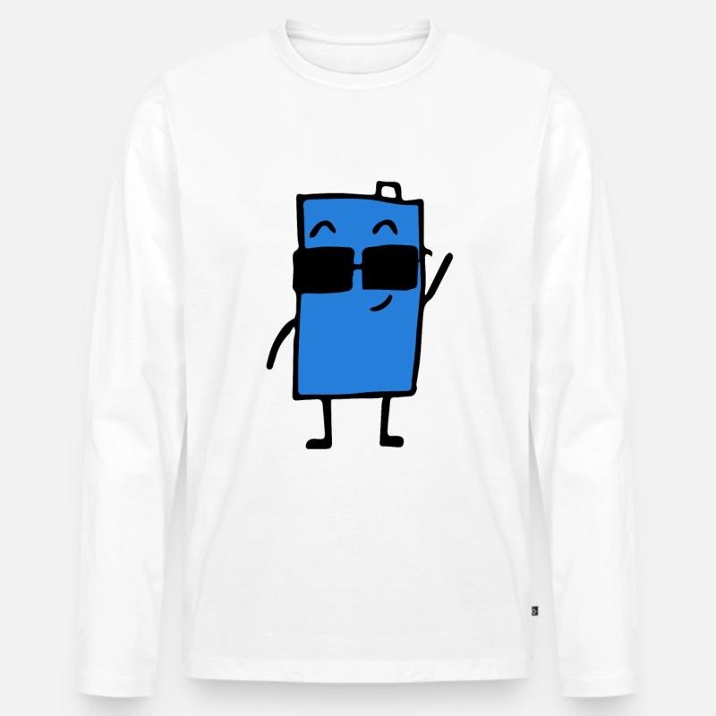 Lustig - Geschenkidee - Männer Premium Bio Langarmshirt - Weiß