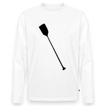 paddle - Men's Premium Organic Long Sleeve Shirt - white - Front - Nico (187cm)
