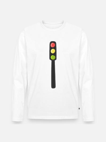 Traffic light - Men's Premium Organic Long Sleeve Shirt - white